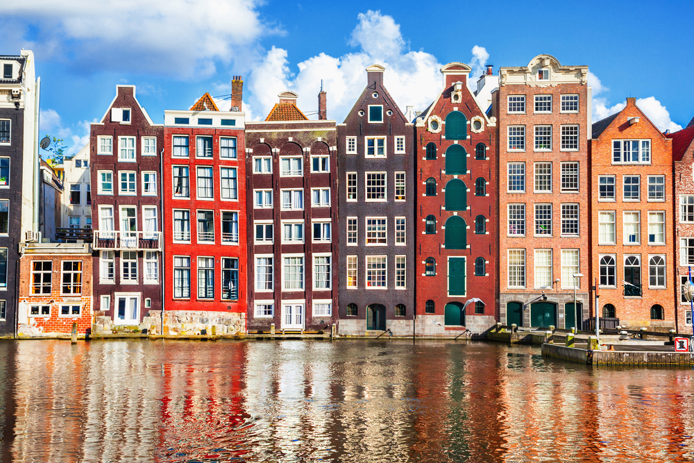 Dutch street scene in Amsterdam